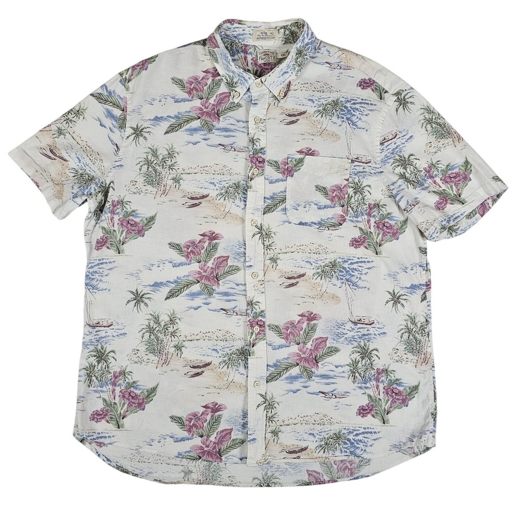 Faherty The Breeze Shirt Men 2XL/XXL Molokai Floral Button Down Beach Vacation